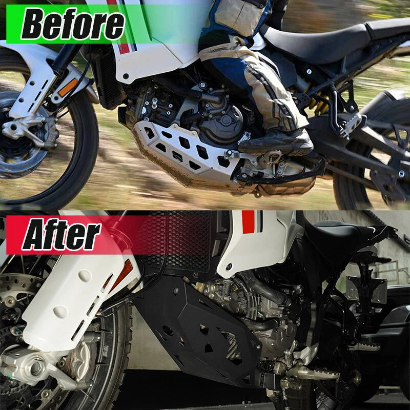 Aluminum Engine Cover Splash Shield Tray Skid Plate for Ducati Desert X (2022-UP)