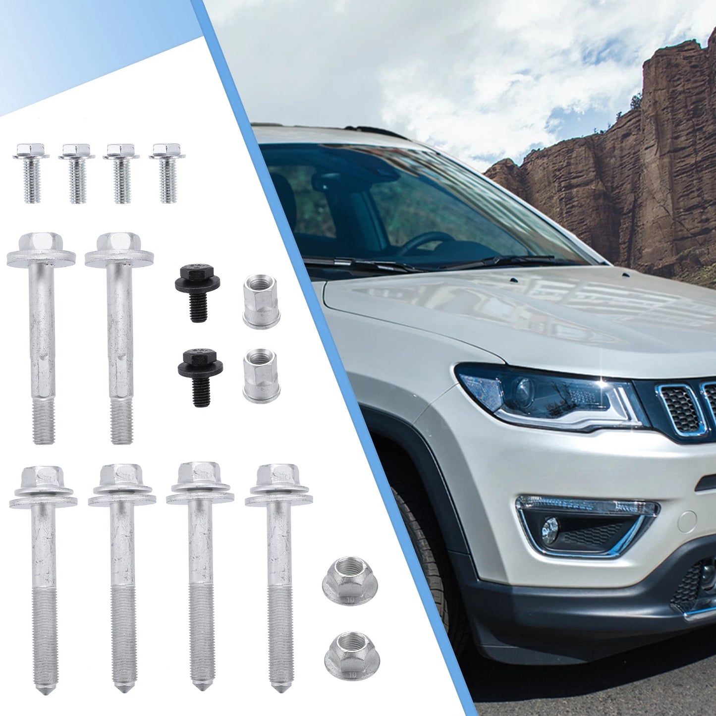 Set Rear Crossmember Subframe Bolt for Jeep Compass Patriot (2007-2017)
