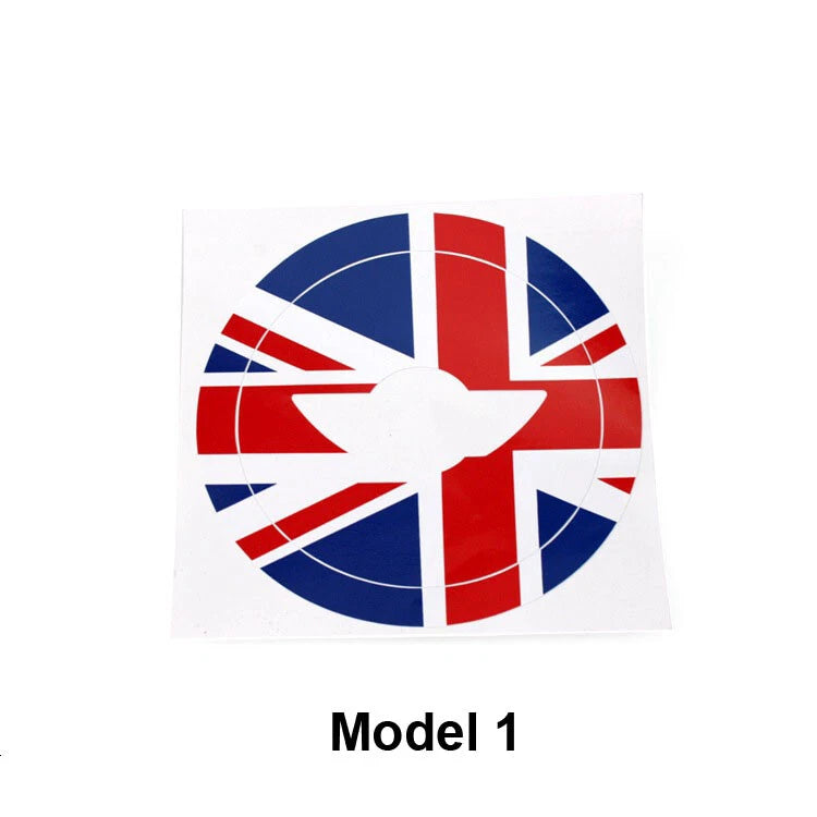 Union Jack Car Steering Wheel Sticker Logo Decal Fit For Mini Cooper F55 F56 F60