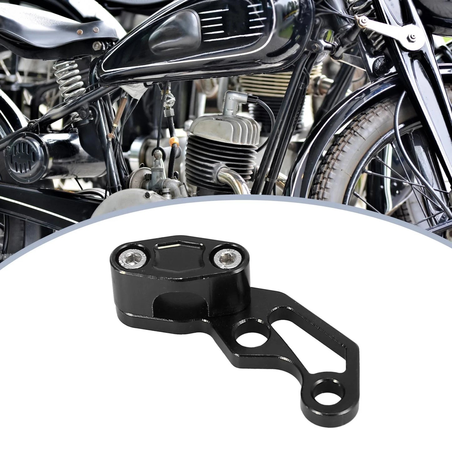 Front Brake Line Hose Clamp Universal Black for Motorcycle