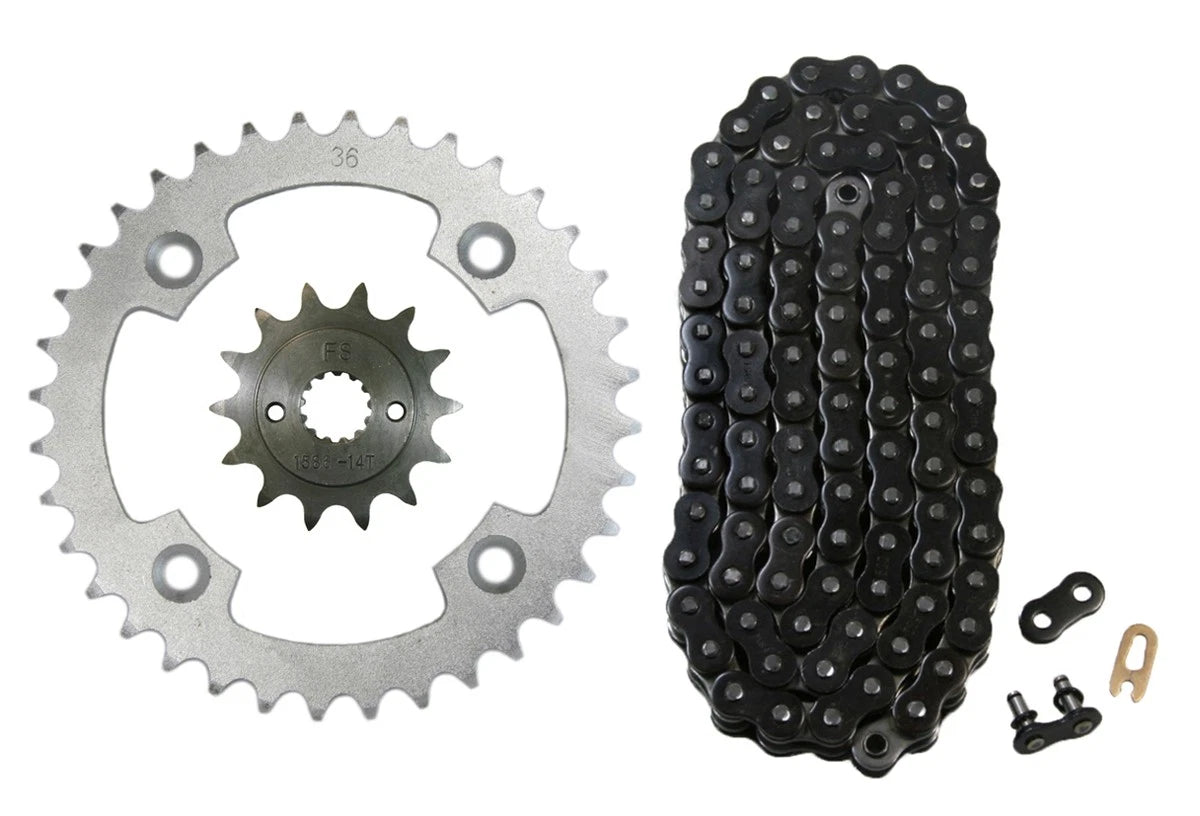 520x96 O-Ring Drive Chain & 14/36 Sprockets for Suzuki LT-R450 Quadracer