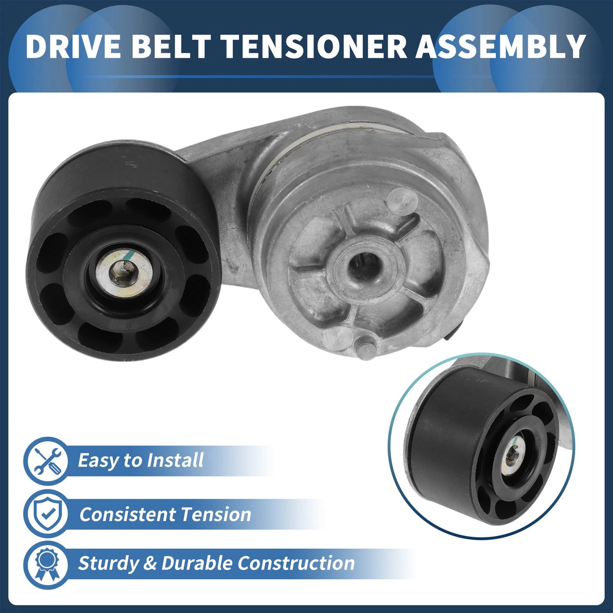 Belt Tensioner for Chevrolet C7500 Kodiak Metal 1 Pc (2004-2009)
