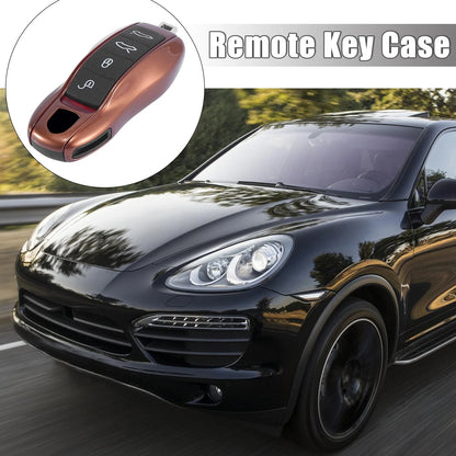 Car Remote Key Cover Key Fob Case Shell Brown for Porsche Cayenne Panamera