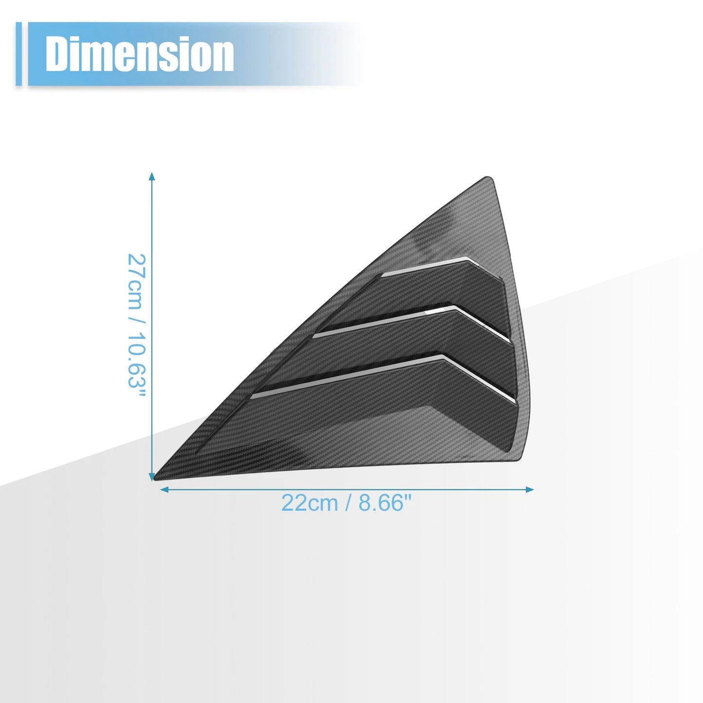 Rear Side Window Louvers for Nissan Sentra 2013-2019 (2013-2019)