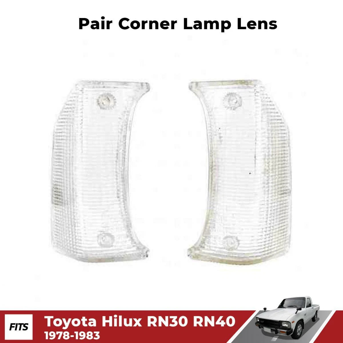Corner Light Lens Indicator Lamp Housing Pair Fits1978-83 Toyota Hilux Ute Truck