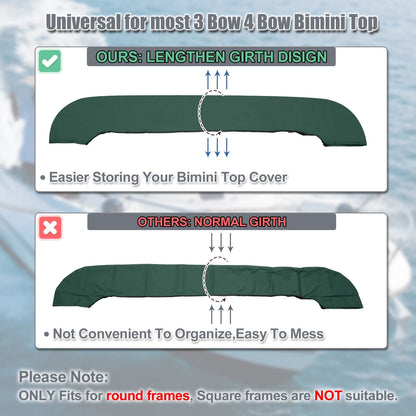 Boat Bimini Top Storage Boot 97"-103" Green 600D Sock