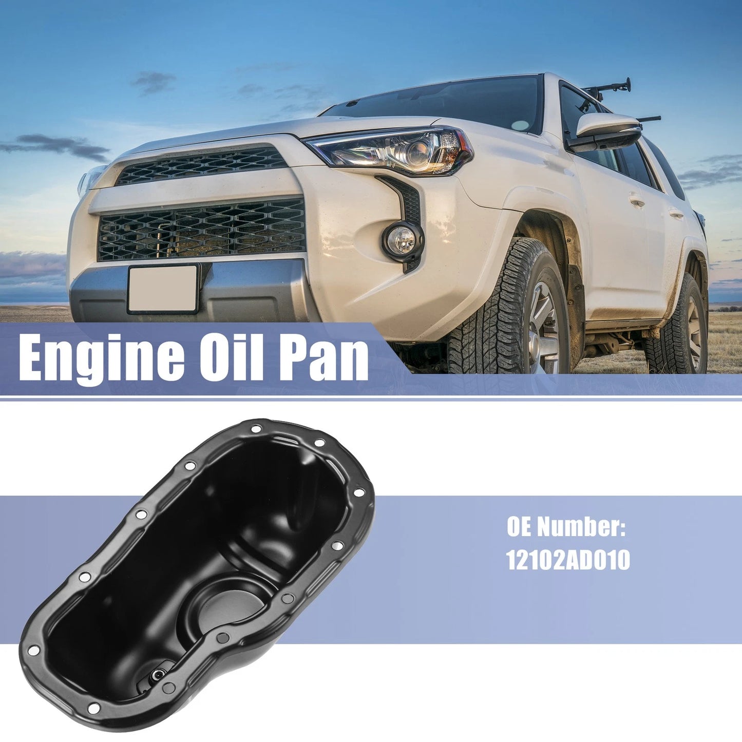 Engine Oil Pan for Toyota 4Runner 2003-2023 - Replacement Black