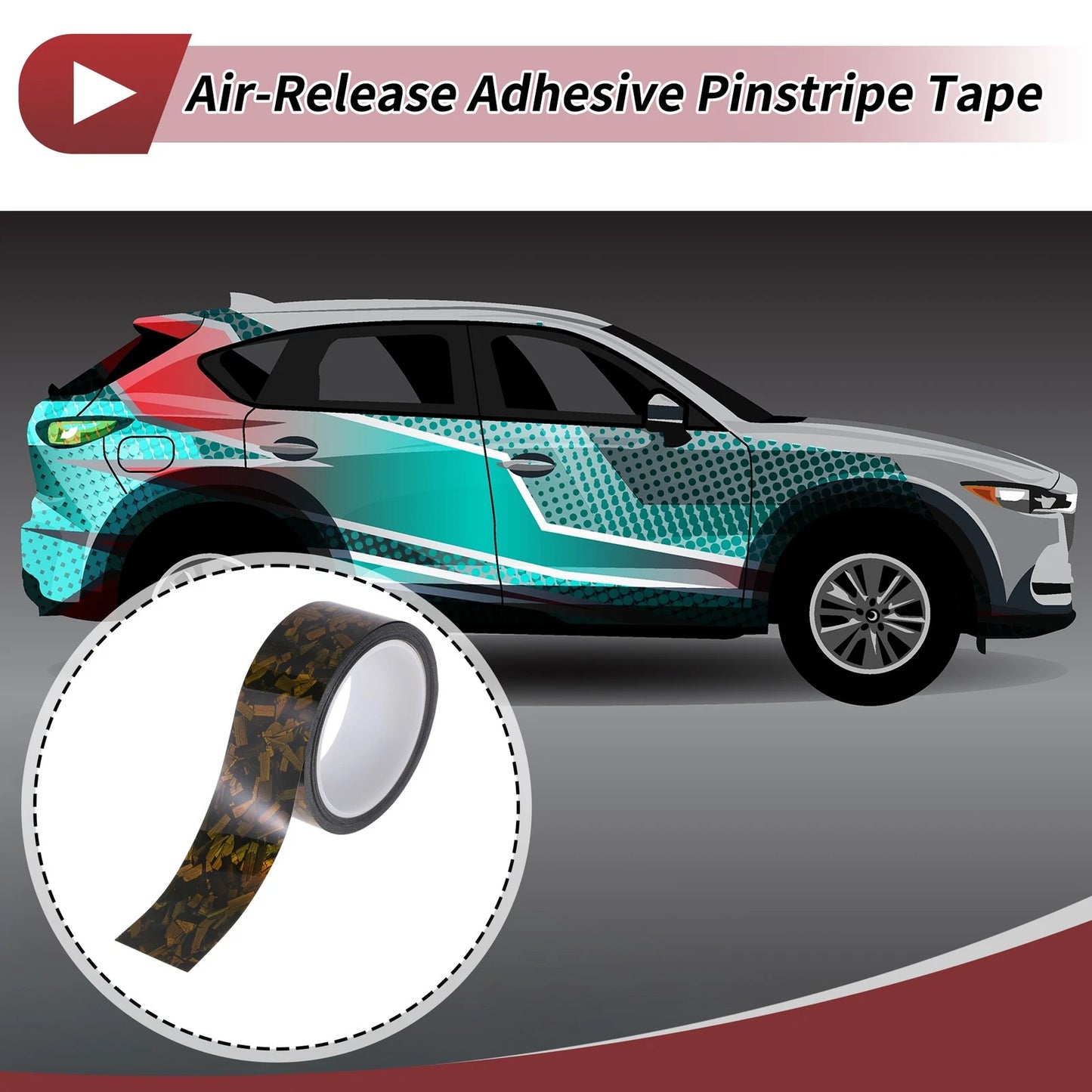 Pinstripe Tape 40mmx8.5m for Car Laser Gold Tone