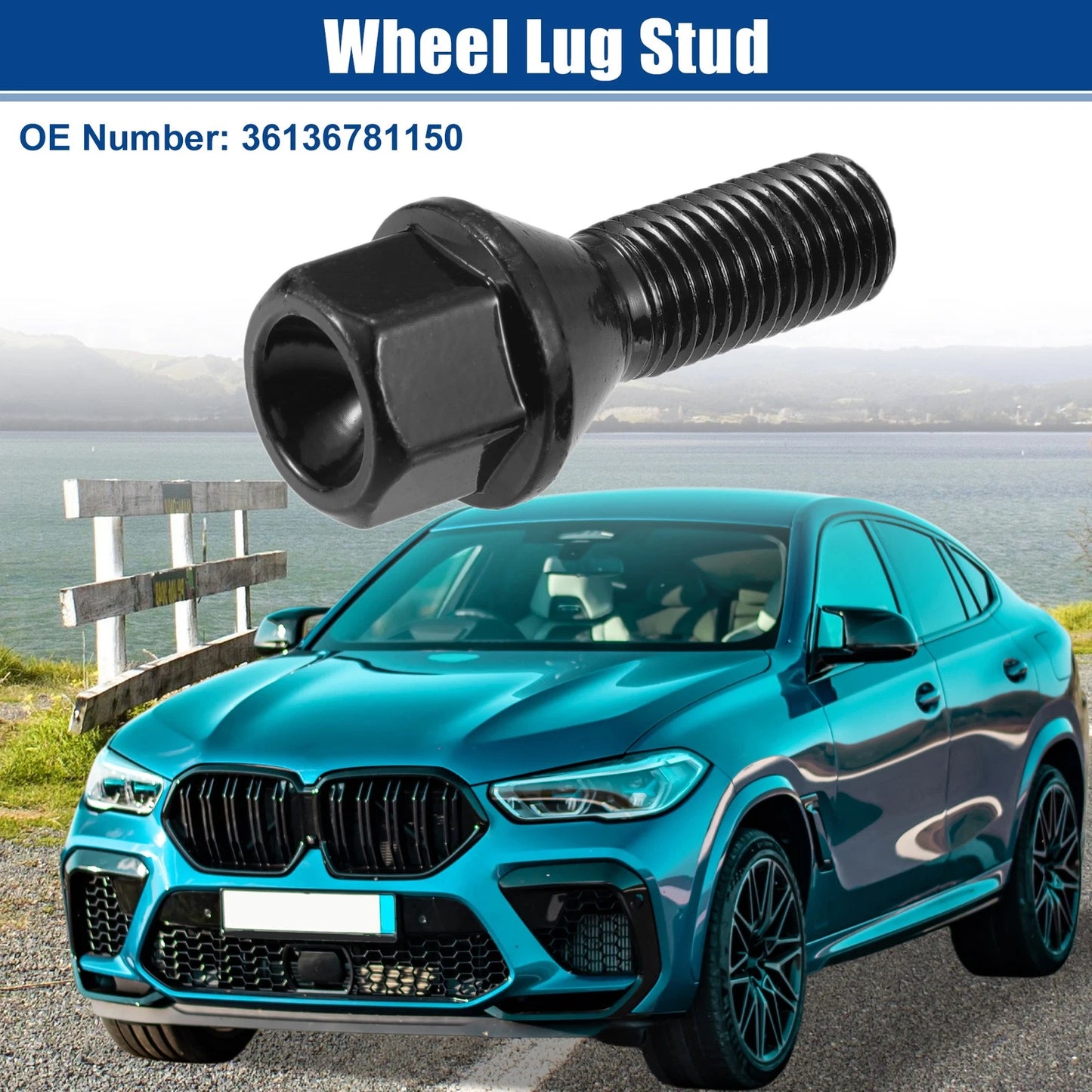 10 Pcs M12x1.5 Wheel Lug Bolt Nut for BMW E46 E90 E39 (2000-2012)