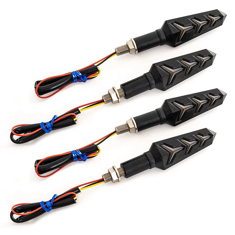 Amber & Blue LED Motorcycle Turn Signal Indicator Lights for Various Models