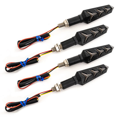 Amber & Blue LED Motorcycle Turn Signal Indicator Lights for Various Models