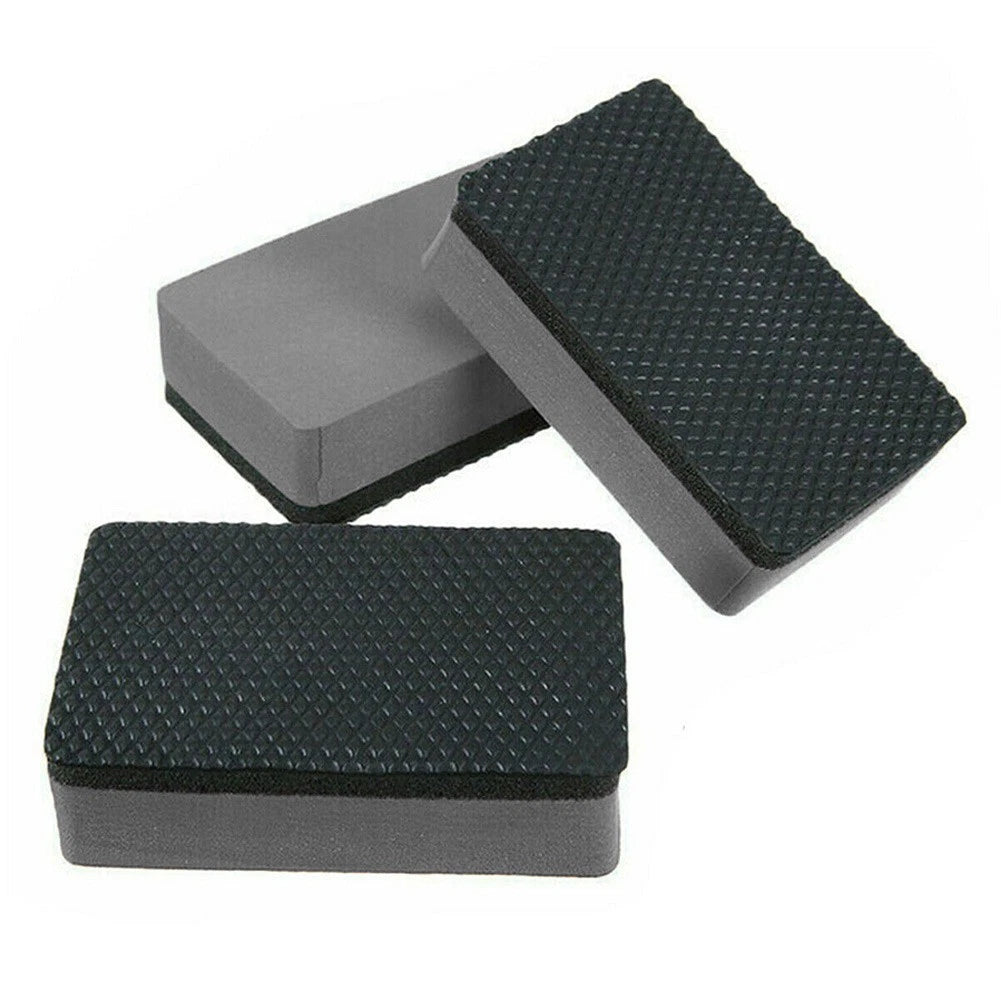 3 x Car Clay Bar Pad Sponges Block Cleaning Eraser Wax Polish Pad Tools Black