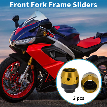 Front Fork Frame Sliders / 2 x / Gold Tone for Motorcycle