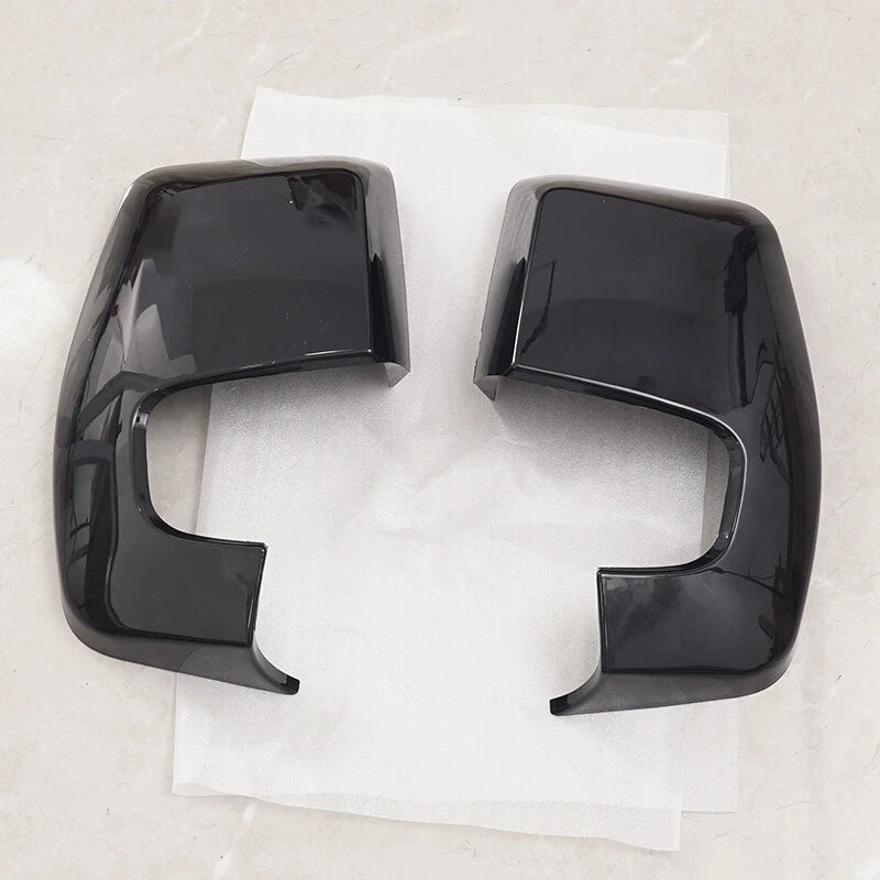 Glossy Black Rear View Mirror Cover Caps for Ford Transit Custom (2012-2023)