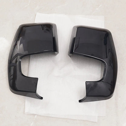 Glossy Black Rear View Mirror Cover Caps for Ford Transit Custom (2012-2023)