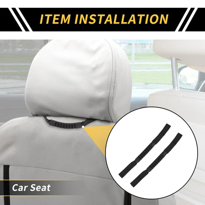 2 x Headrest Grab Handles for Jeep Wrangler (2011-2023) Black