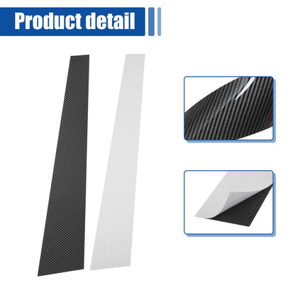 Gloss Carbon Pattern Car Door Window Pillar Post Cover Trim for BMW X5 (2007-2014)