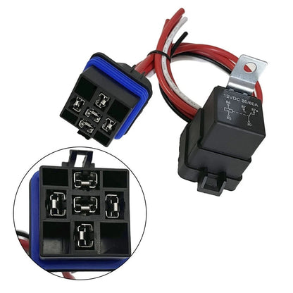 1x Waterproof 12V 5pin 60/80A Automotive Relay With Pigtail Heavy Duty for Cars