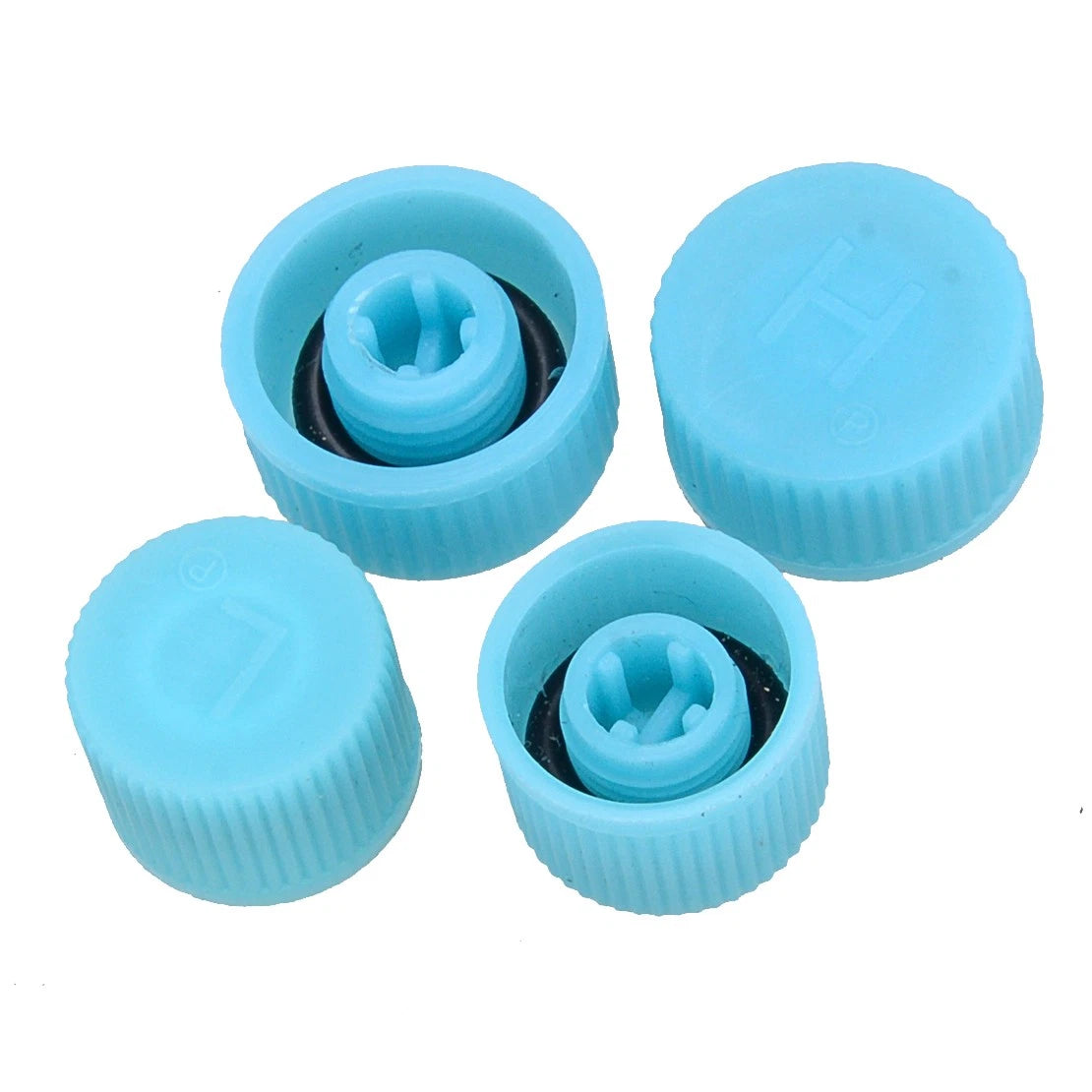 8x Blue AC A/C System Valve Caps for High Low Pressure Service