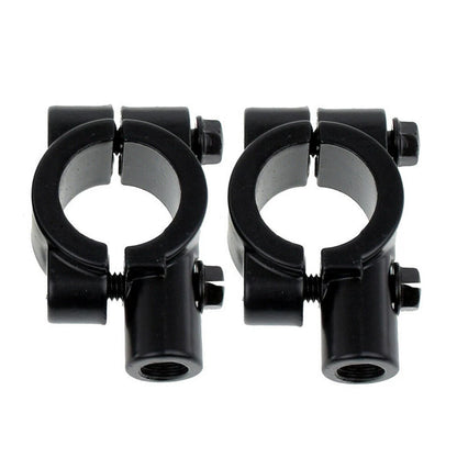 22MM M8 Black Motorcycle Handlebar Mirror Mount Clamp