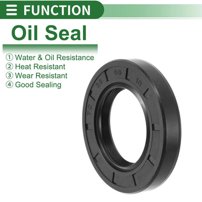 Oil Seal 35x60x10mm 5 Pcs Seal Ring Rotary Shaft Seal NBR Rubber for Universal