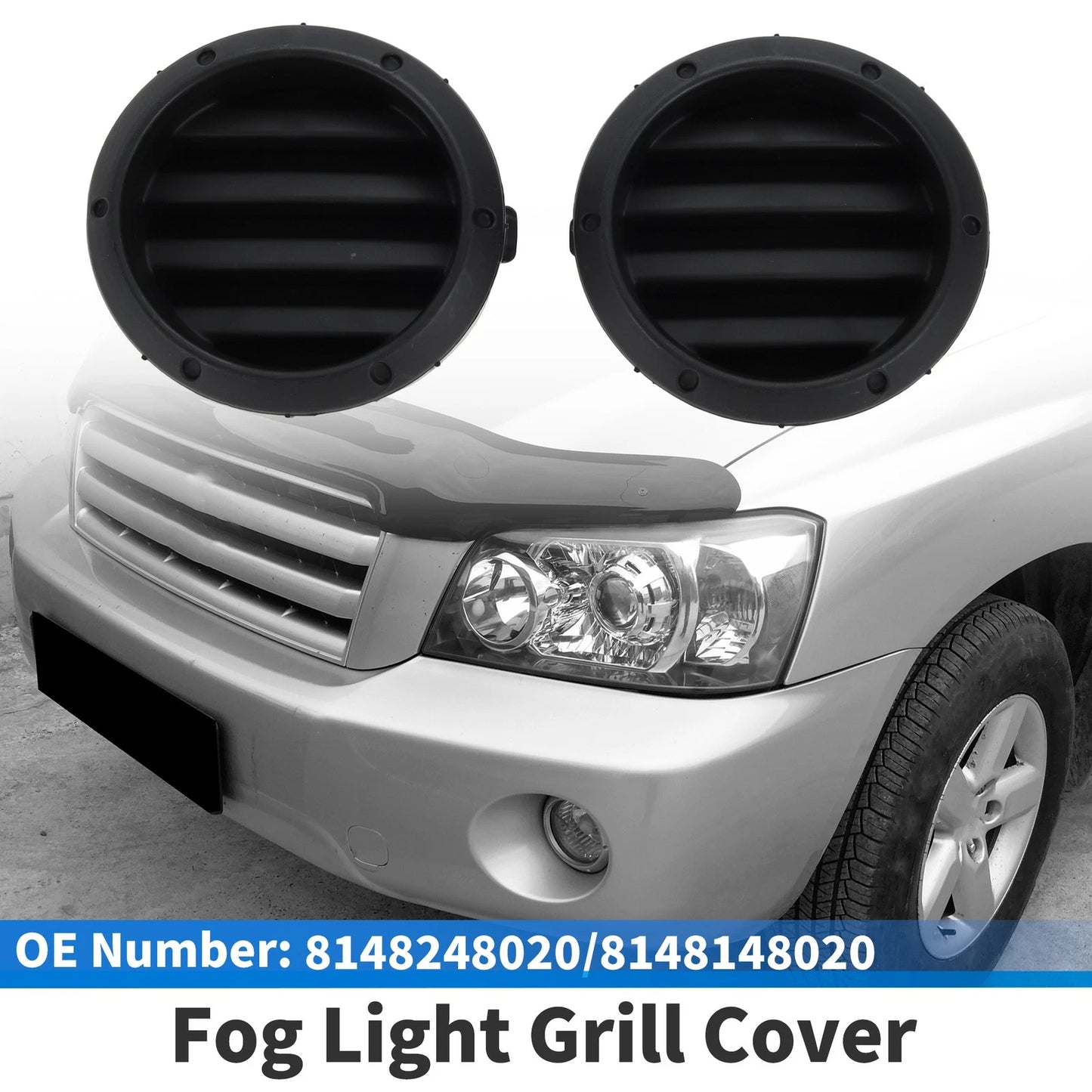 Front Bumper Fog Light Cover / 1 Pair / for Toyota Highlander