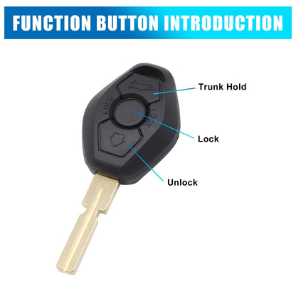Key Case Remote Shell for BMW 3 5 6 7 Series E36 E38 E39 E46 M5 (1990-2006)
