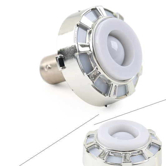 12V LED Headlight for Motorcycle - Angel Eye Strobe Tail Brake Rear Lights