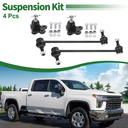 4 Pcs Front Sway Bar Link Ball Joint Suspension Kit for Chevrolet Equinox