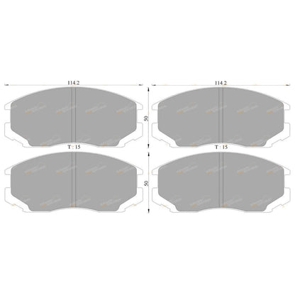 Front Disc Brake Pad Set for Mitsubishi Lancer CC CE 1.5L 4G15 (1992-2003)