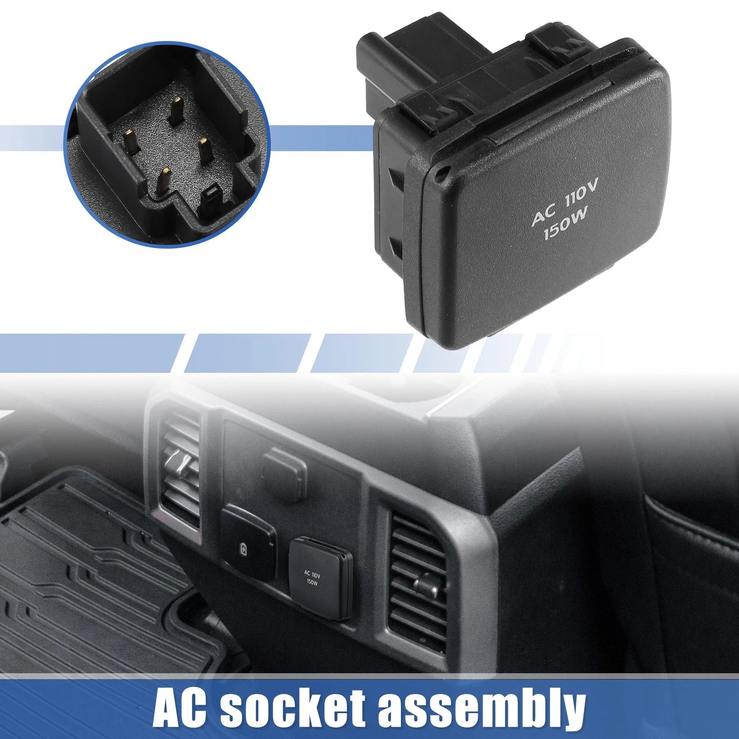 Power Outlet Plug 110V 150W for Ford (2015-2023)