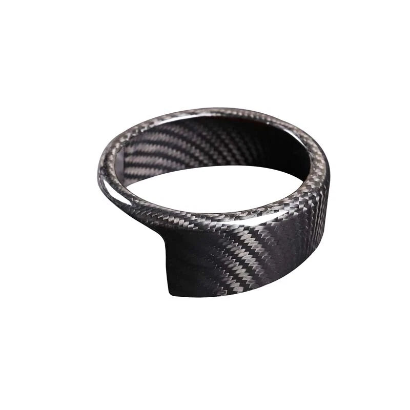 Carbon Fiber Front Grille Center Logo Cover Caps fit For Alfa Romeo Giulia 2017+