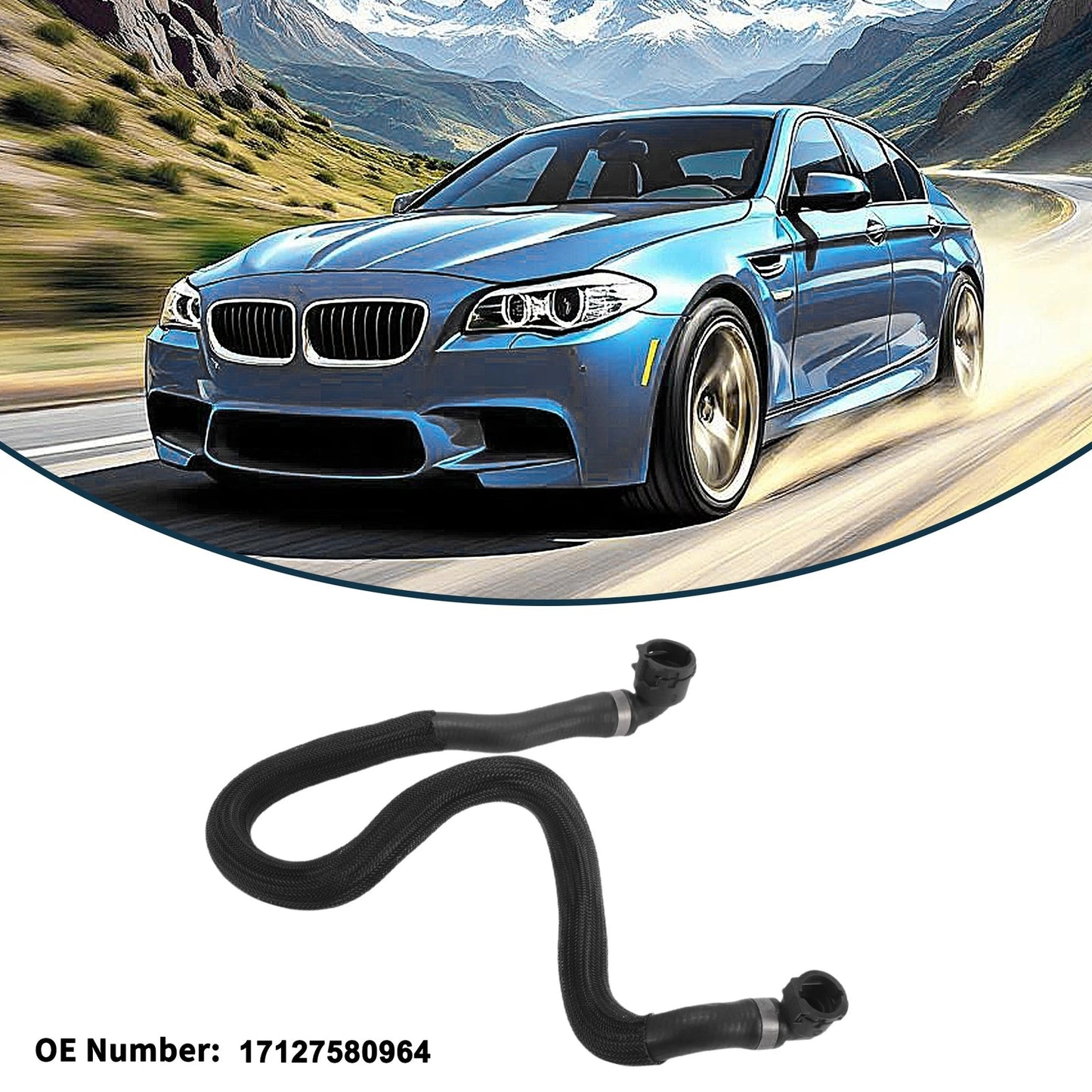 Radiator Hose for BMW 535i L6 3.0L Cooling Liquid Pipe (2011-2014)