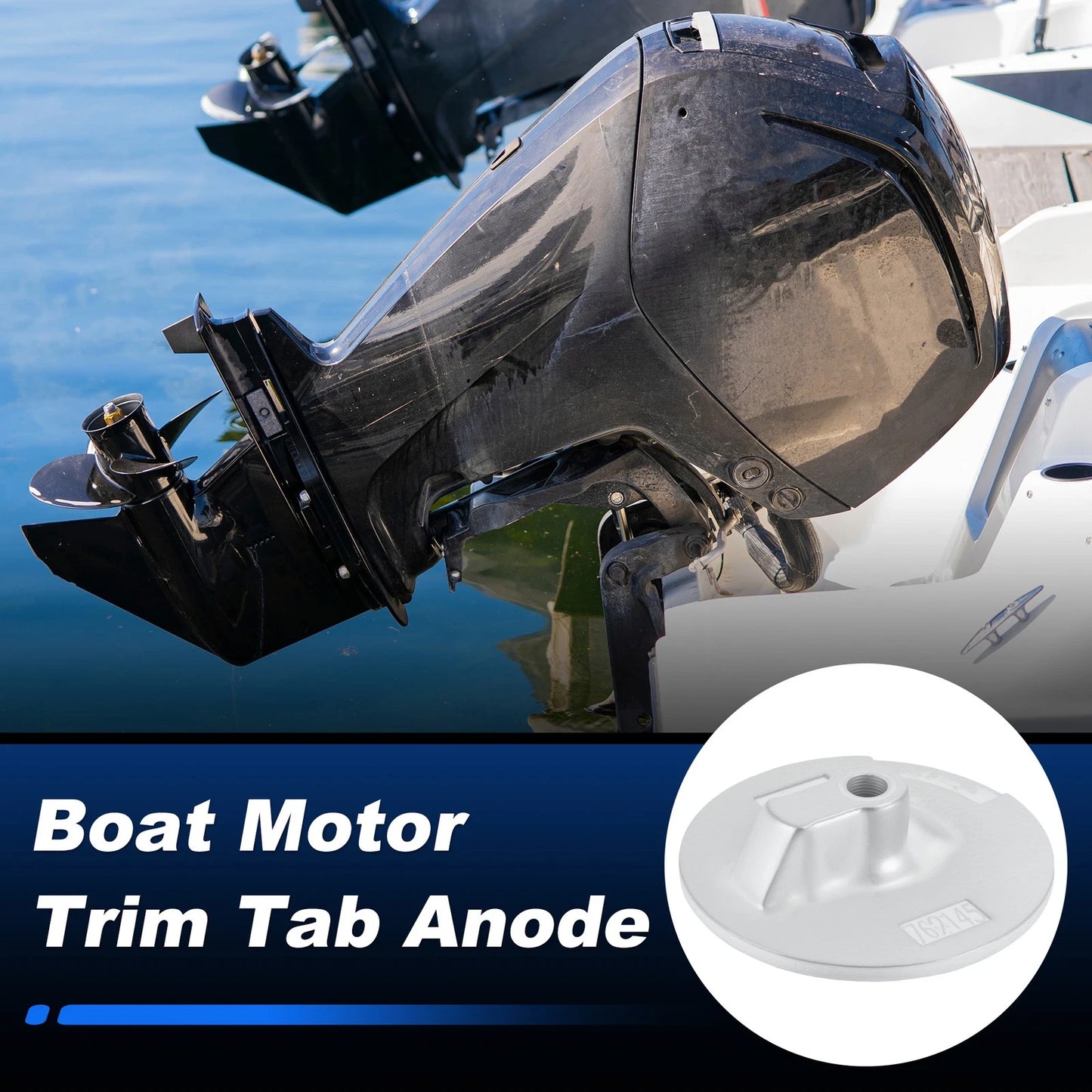 Boat Motor Trim Tab Anode for Mercury Mariner 35-300 HP Outboard Motors