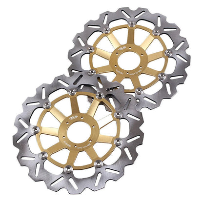 2 x Front Brake Disc Rotors for Honda CBR1100XX (1997-1998) Gold