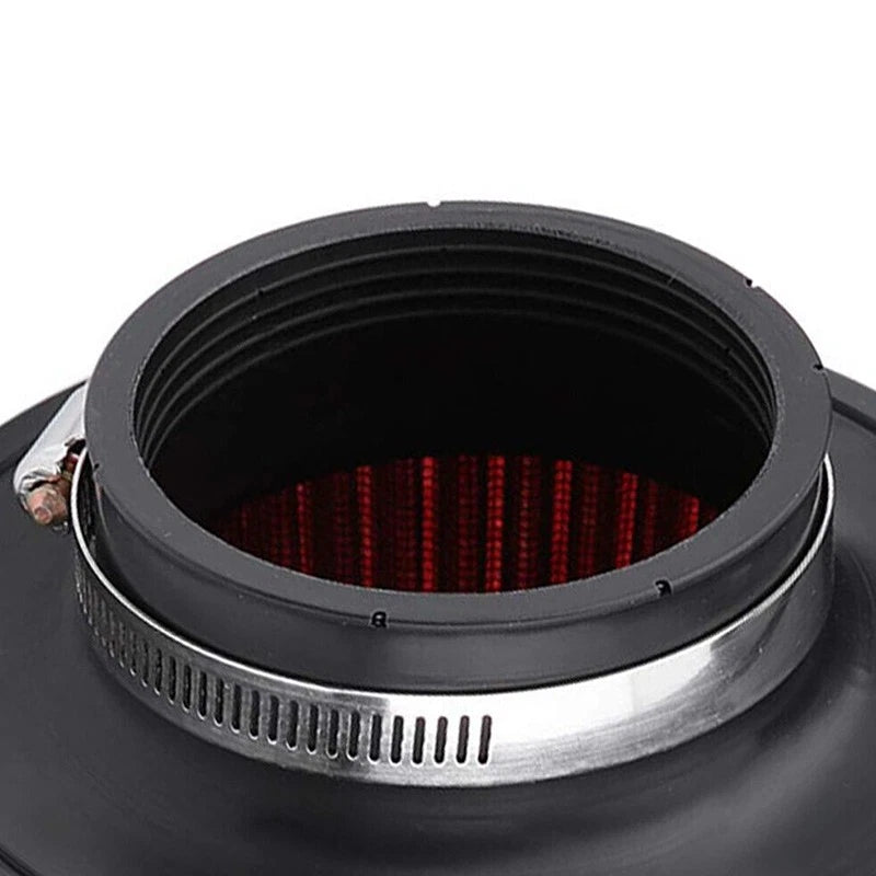 76mm Red Air Filter & Clamp for Universal Cold Air Intake System