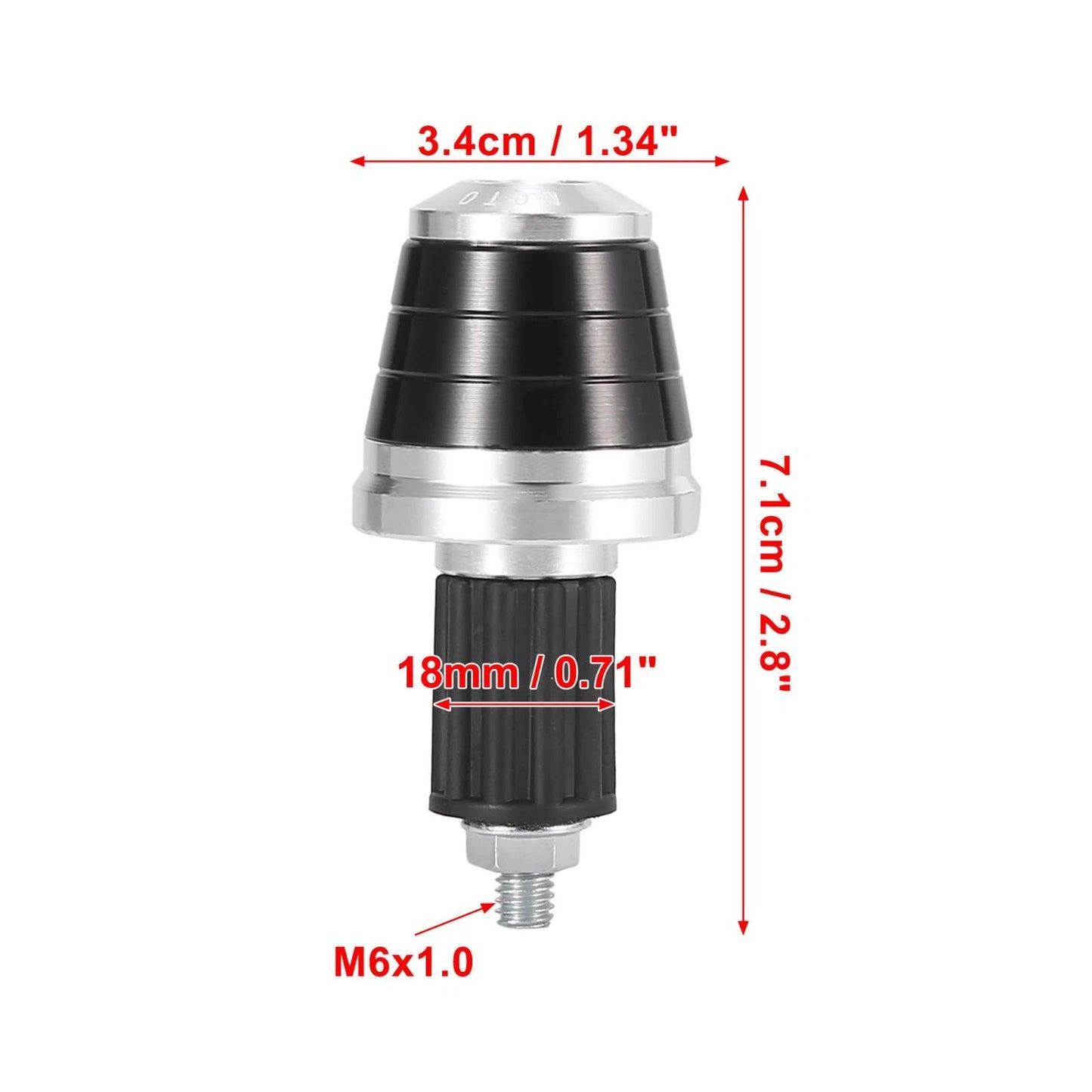 2 x 18mm Hand Grips Handlebar End Caps for Motorcycle