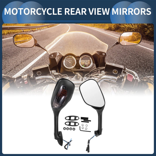 1 Set Rear View Mirrors w/ Turn Signals for Suzuki GSXR1000 (2002–2017)
