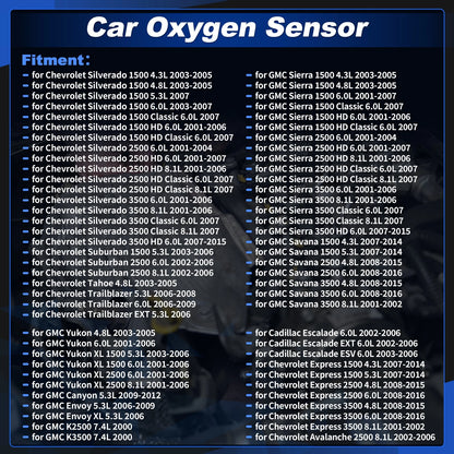 Oxygen Sensor Upstream for Chevrolet Silverado 1500 2500 3500 2pcs