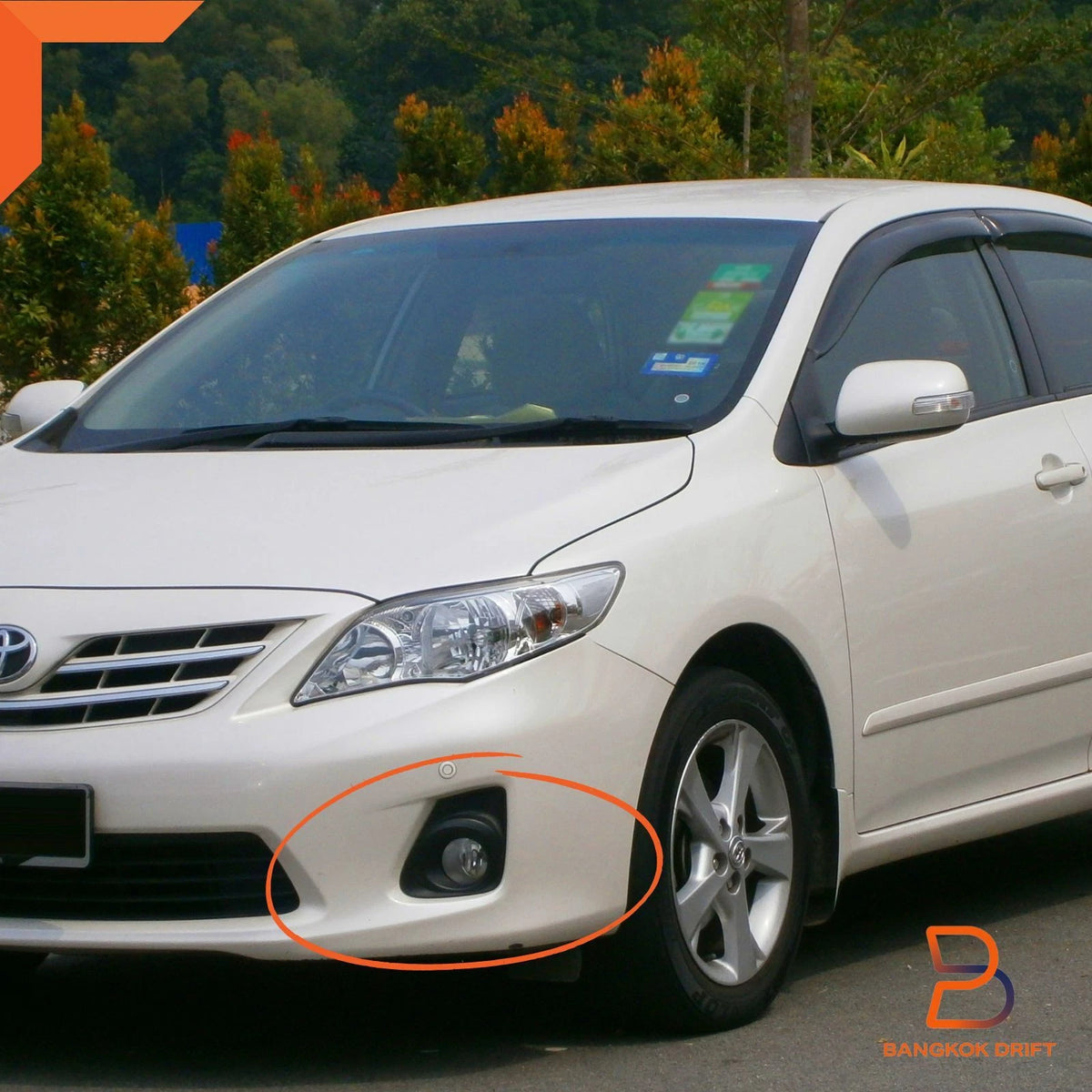 Fog Lamp Spot Light Cover for Toyota Corolla Sedan (2010-2013)