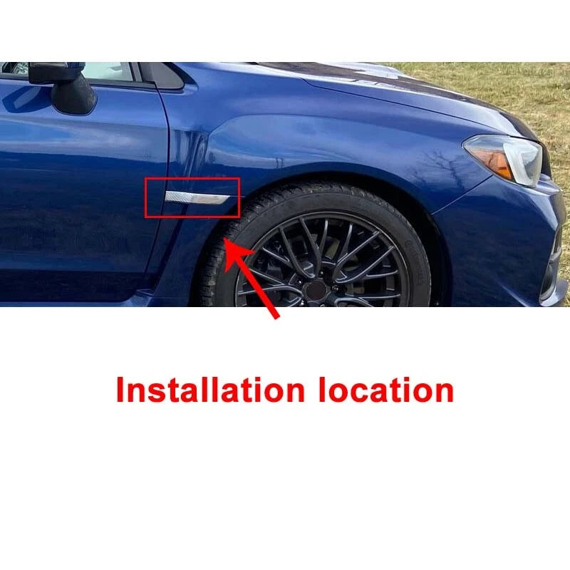 Carbon Fiber Fender Side Marker Plate Ornaments For 2015-21 Subaru WRX/STI