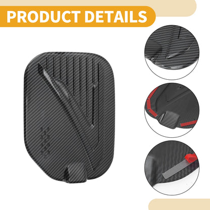 Fuel Tank Door Cap for Ford F-150 2022-2025 Gas Tank Flap Carbon Fiber Black