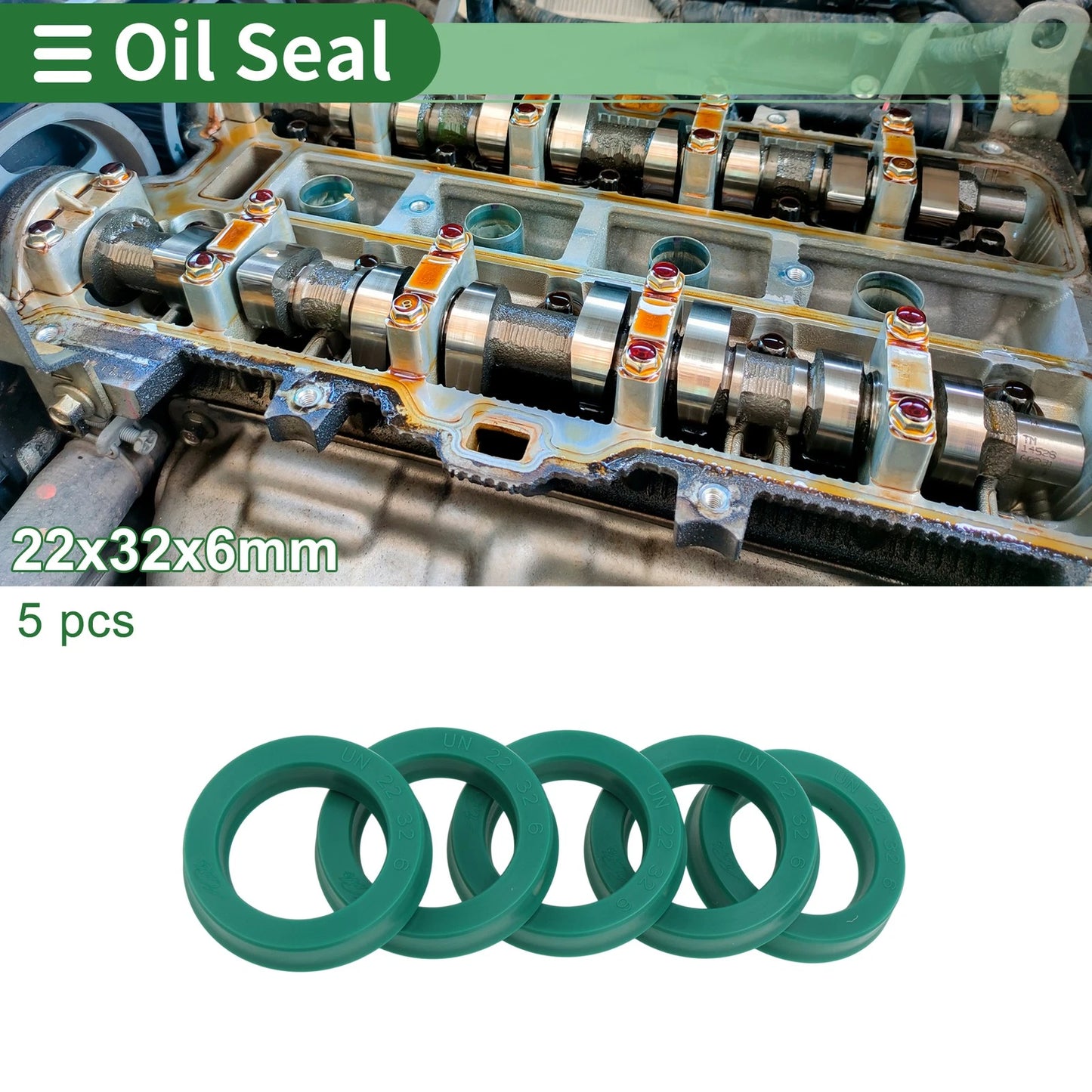 Oil Seal 22x32x6mm 5 Pcs Seal Ring TPU Rotary Shaft for Make Model