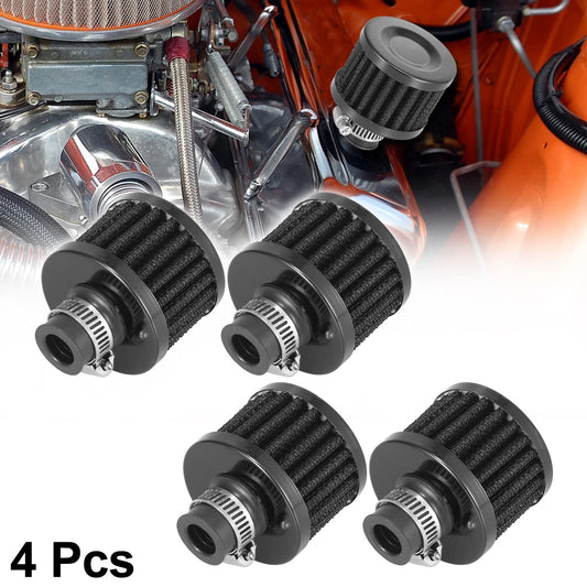 Air Intake Filter Carb 4 x 12mm Dia Universal for Motorcycle