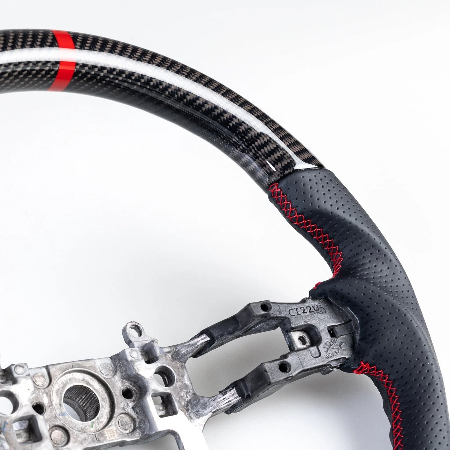 Carbon Flat Bottom Leather Steering Wheel for Honda Civic (2022-2024)