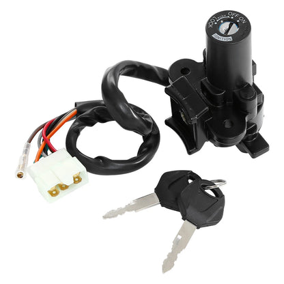 Black Ignition Switch & Key Set for Kawasaki ZX6R ZX9R (2000-2002, 1994-2003)