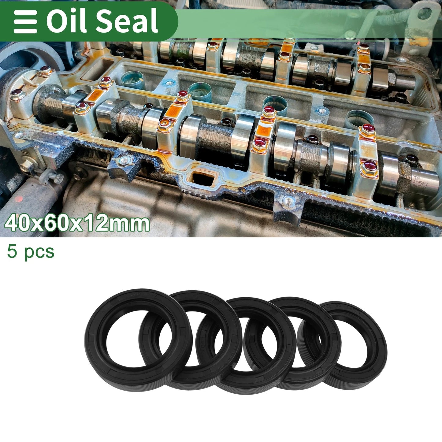 Oil Seal / 40x60x12mm / Seal Ring Rotary Shaft Seal NBR Rubber for MakeModel