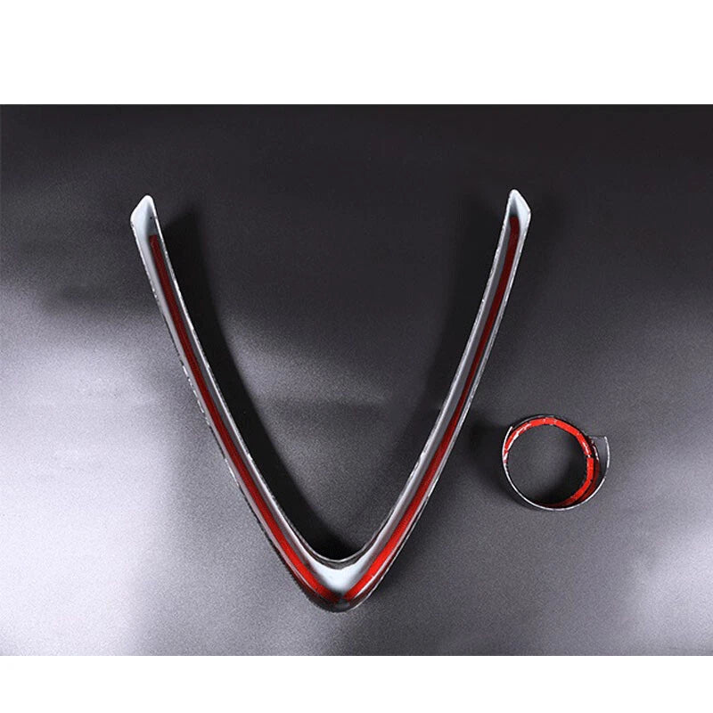 For 2017-2019 Alfa Romeo Stelvio Carbon Style Front Air Vent Grille Cover Trim
