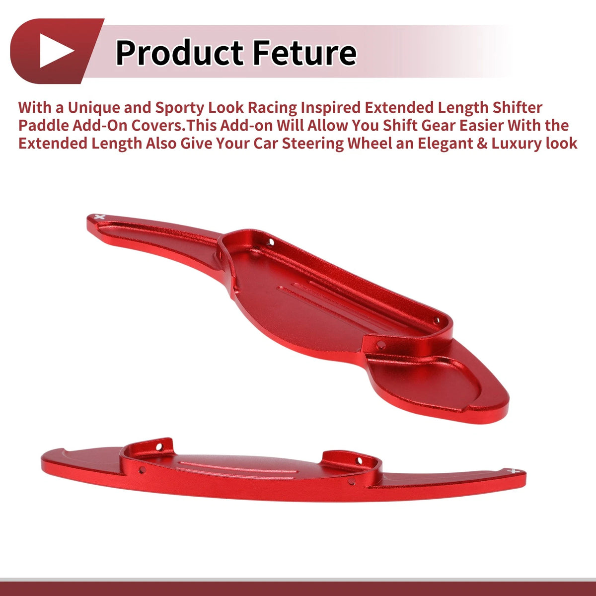 Red Steering Wheel Paddles for Land Rover Discovery Sport (2016-2019)