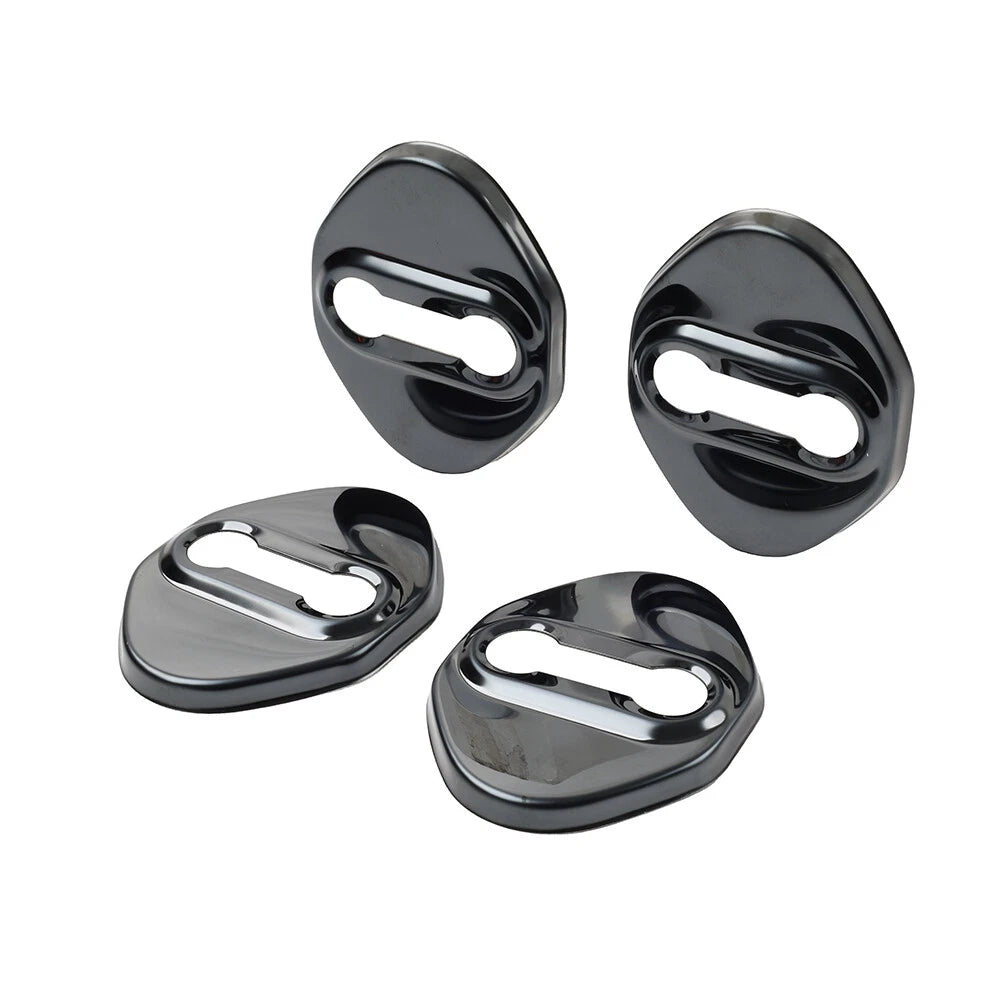 Black Car Door Lock Protective Covers for Honda, Toyota, Mazda, Hyundai